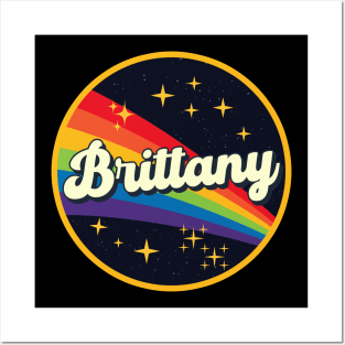 Brittany // Rainbow In Space Vintage Style Posters and Art